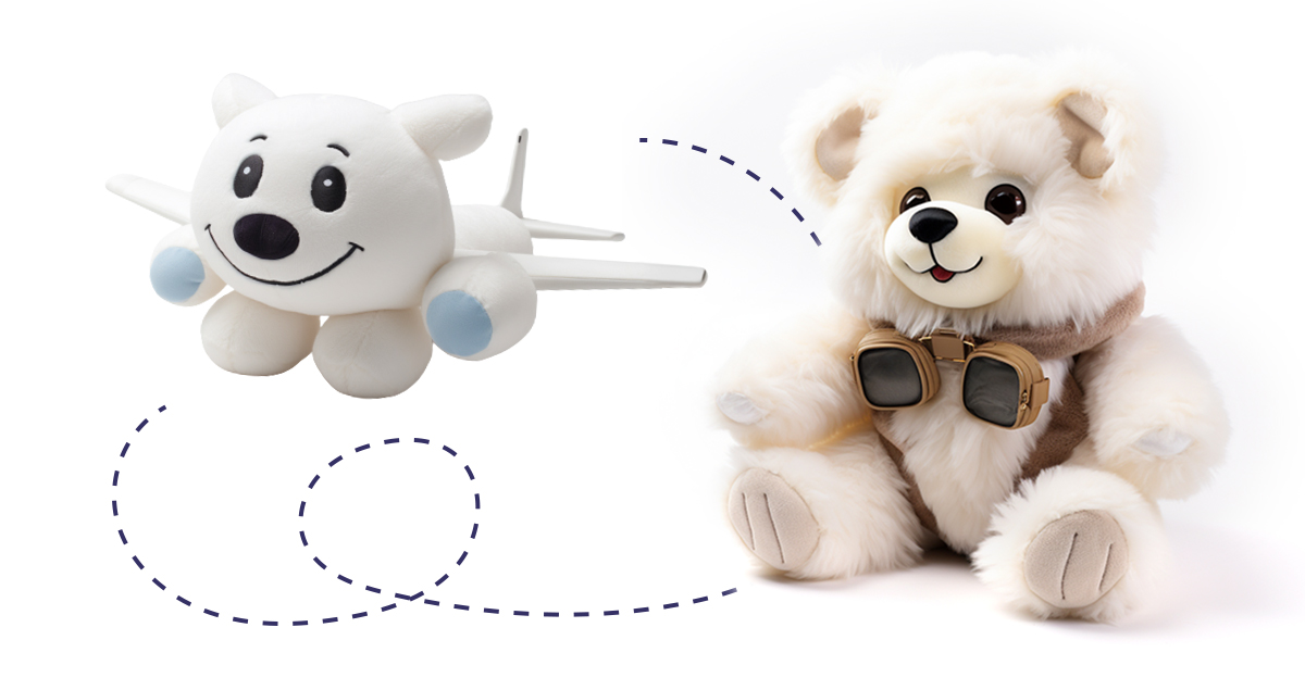 two plush figures